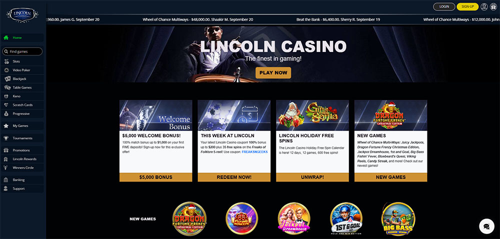 Lincoln Casino úvod