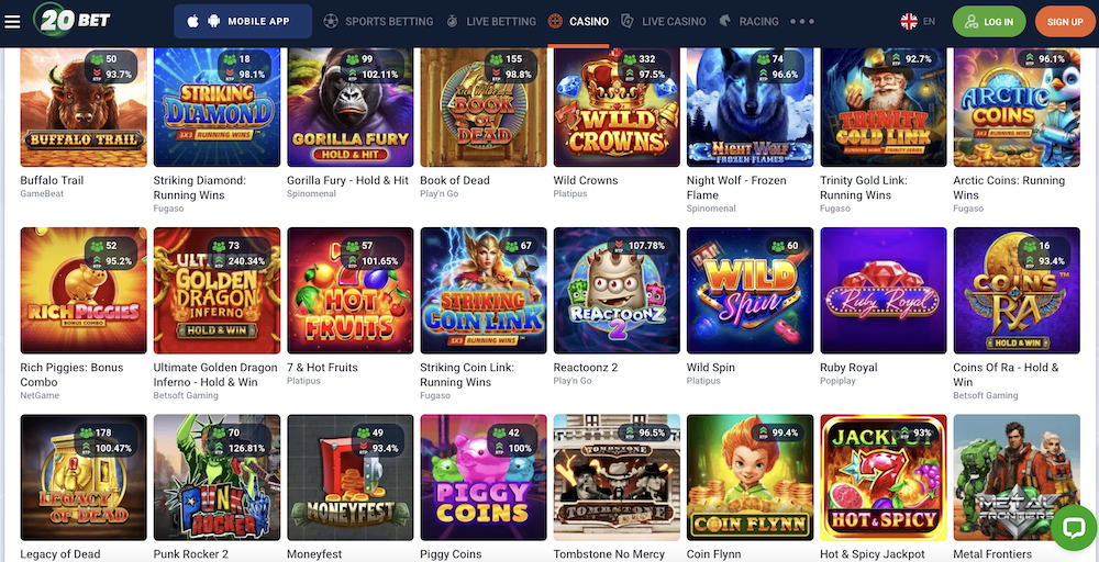 20BET automaty náhled