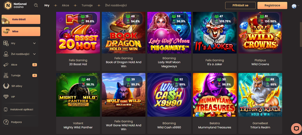 National Casino automaty