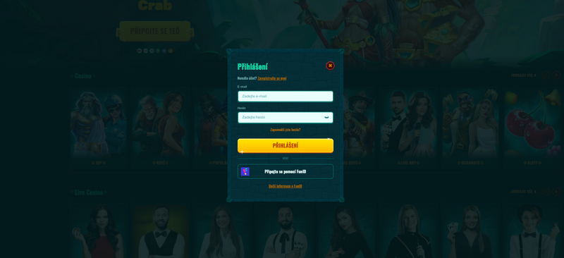 spinanga registrace a login
