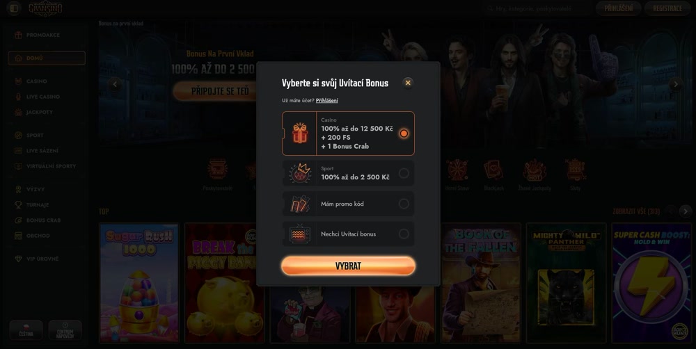 Štědrý uvítácí bonus na vás čeká v casinu Gransino 