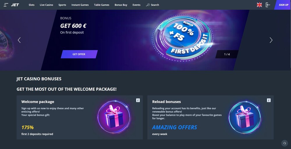 JET free spins