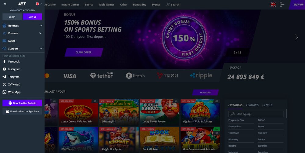 Web casina JET Casino