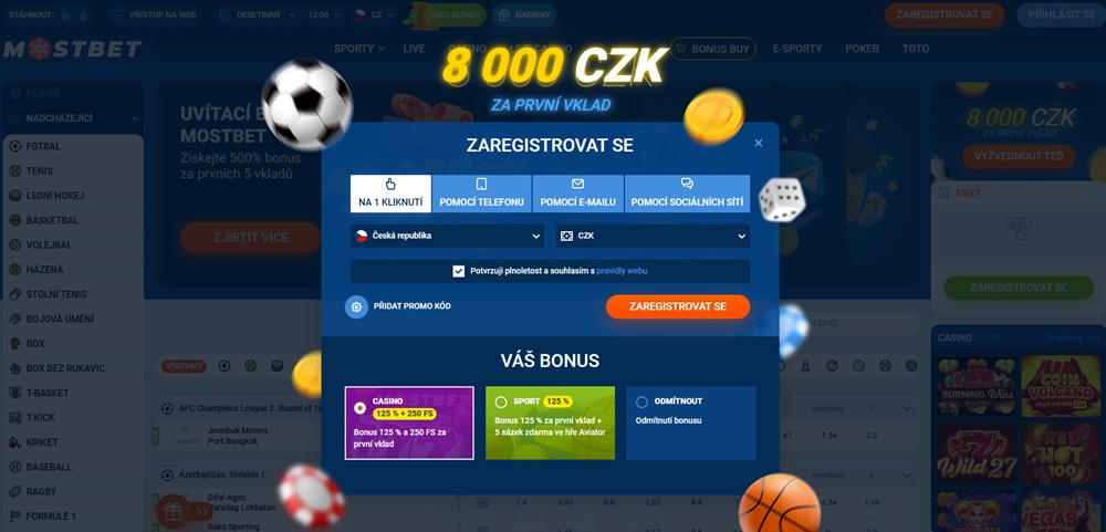 Registrační proces MostBet