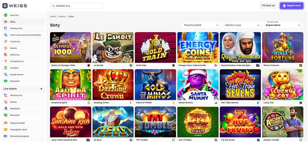 Nejlepší automaty v casinu Weiss