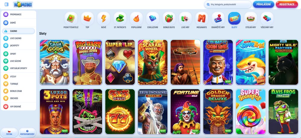 Automaty v casinu Nomini