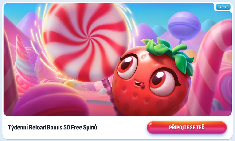Týdenní reload bonus 50 free spinů v casinu Nomini
