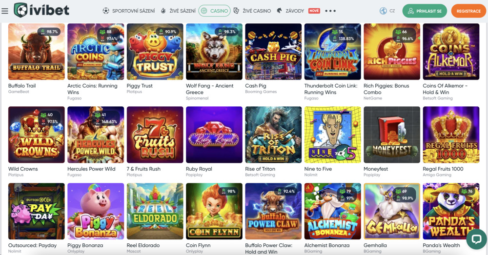 Nejlepší automaty v casinu Ivibet náhled