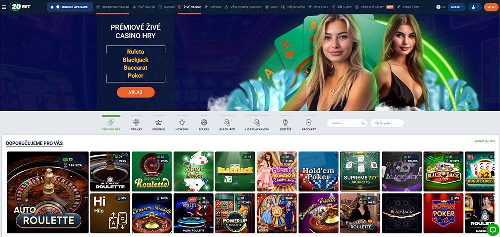 Live casino 20BET