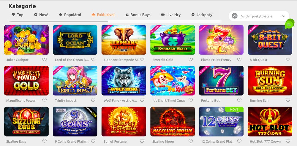 Cadoola casino nabídka automatů