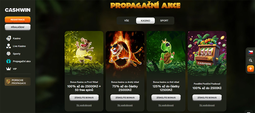 Free spins v casinu CashWin