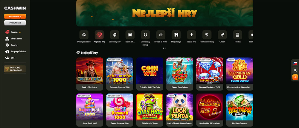 Nejlepší automaty v casinu CashWin