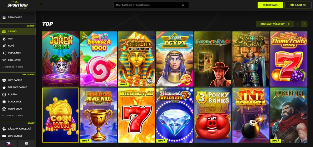 Automaty v casinu Sportuna