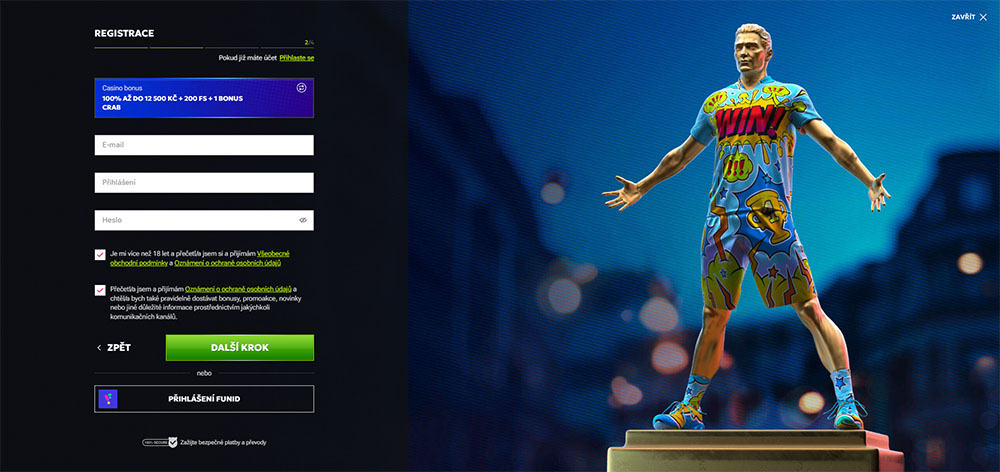 RTbet casino registrace a login