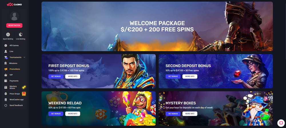 Woo Casino bonus