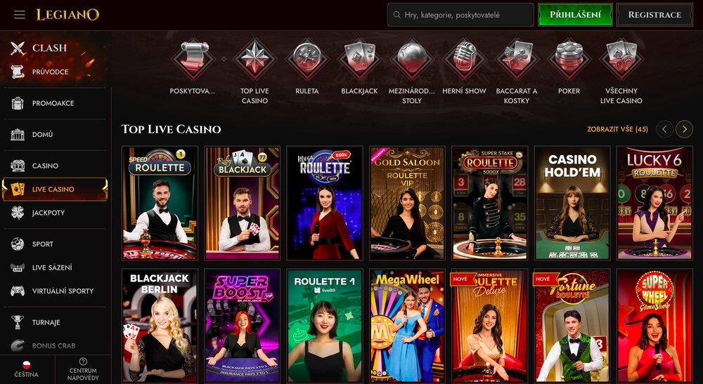Legiano live casino
