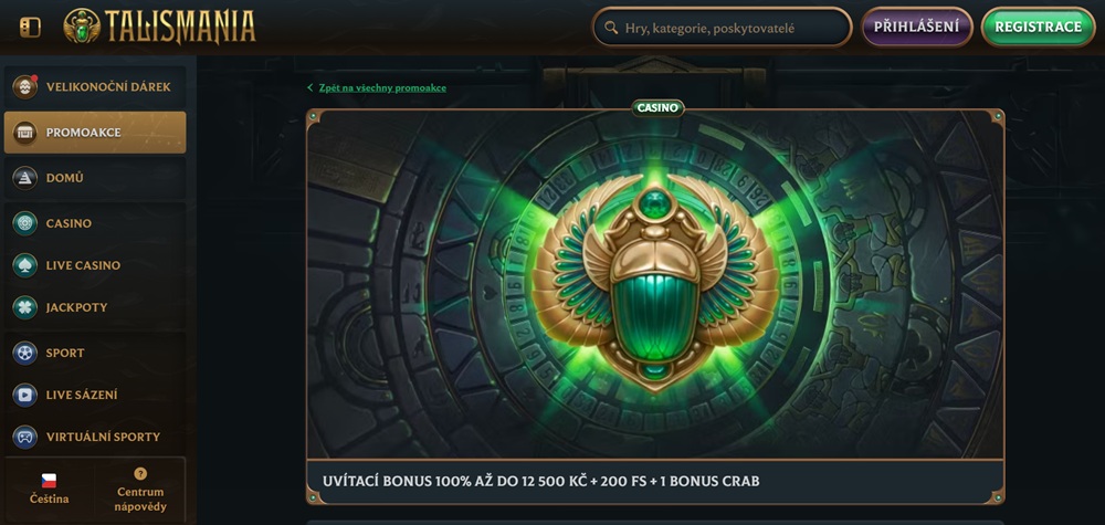 Talismania uvítací bonus
