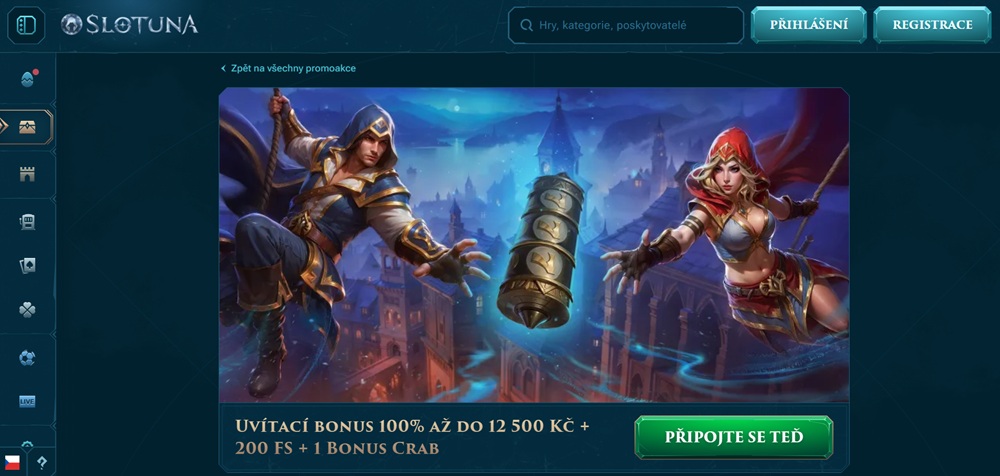 Slotuna vstupní bonus