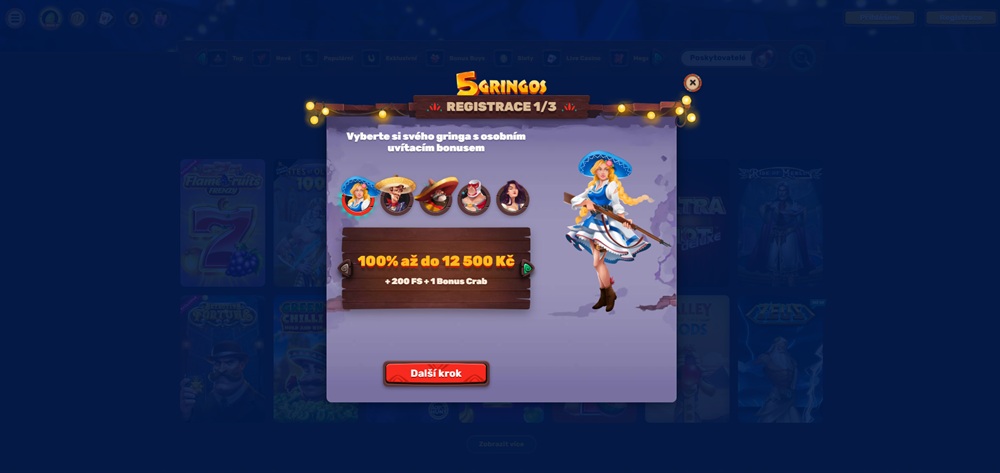 5Gringos uvítací bonusy