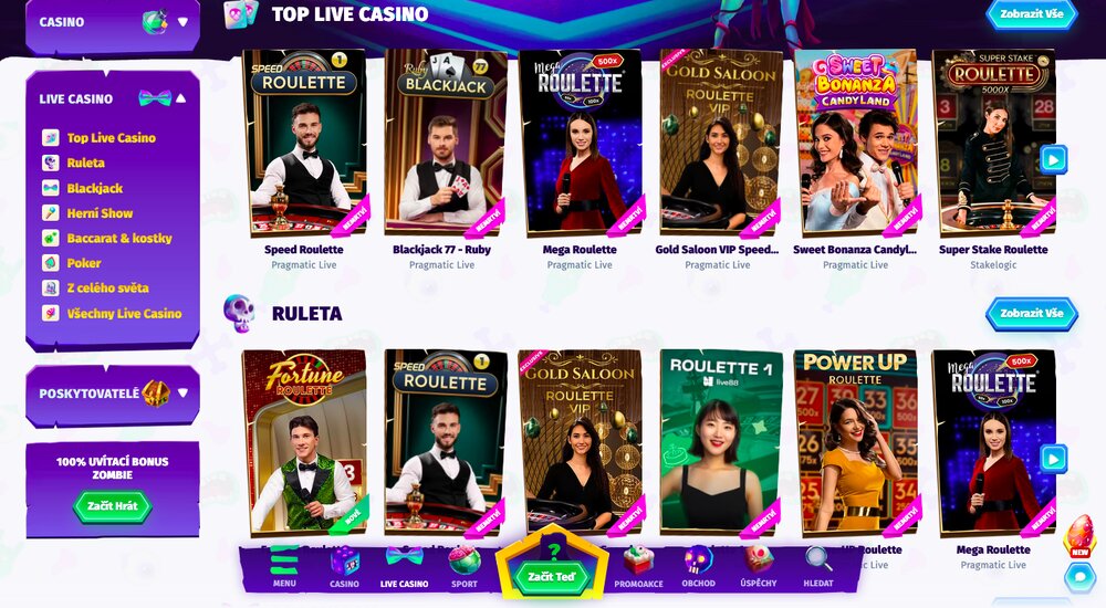 Casombie live casino