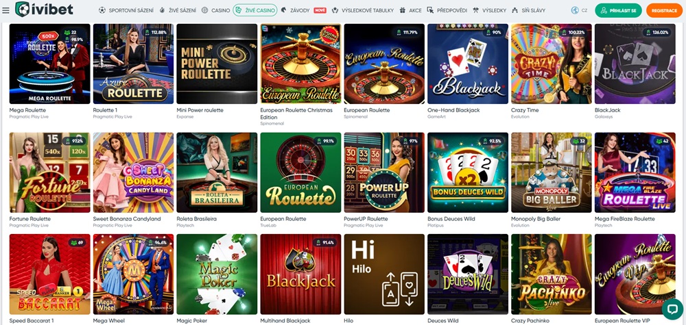 Ivibet live casino
