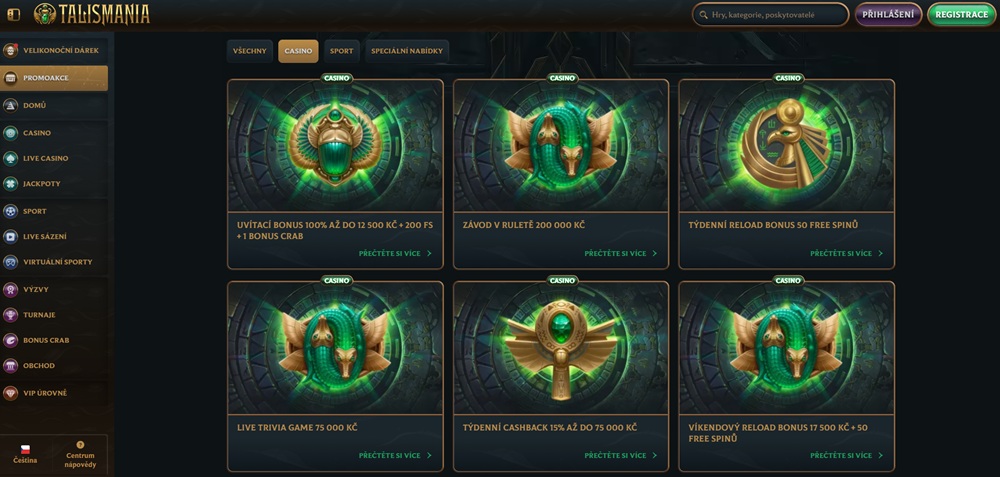 Talismania bonusy