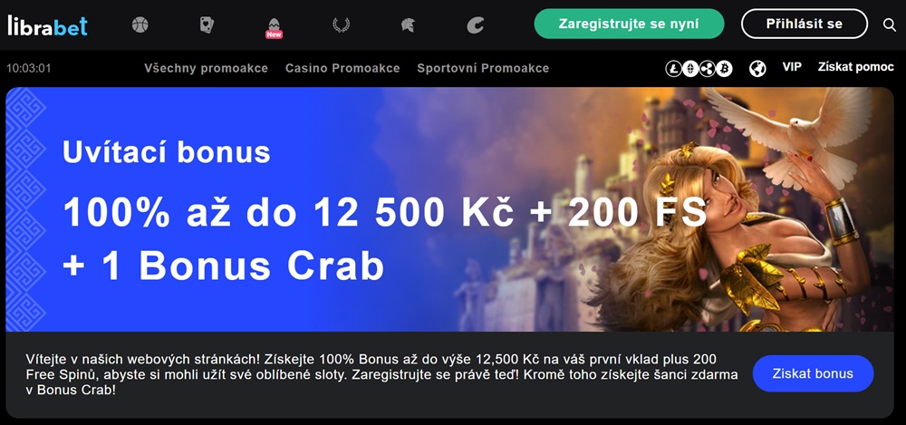 LibraBet vstupní bonus