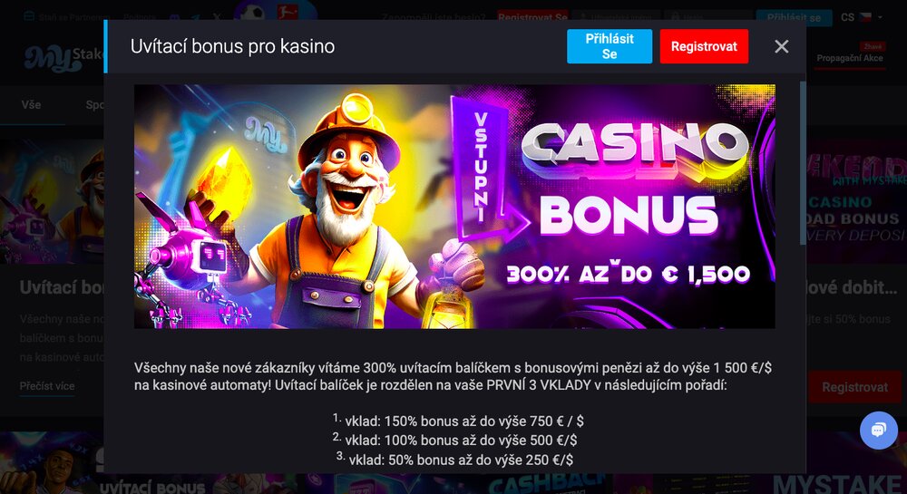 MyStake vstupní bonus