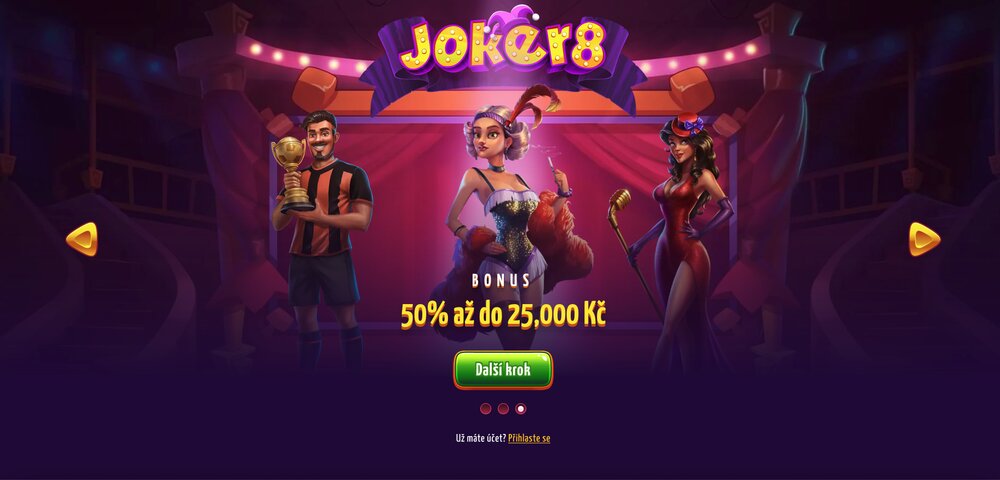 Joker8 – vstupní bonus