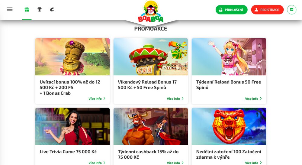 Boaboa casino bonusy