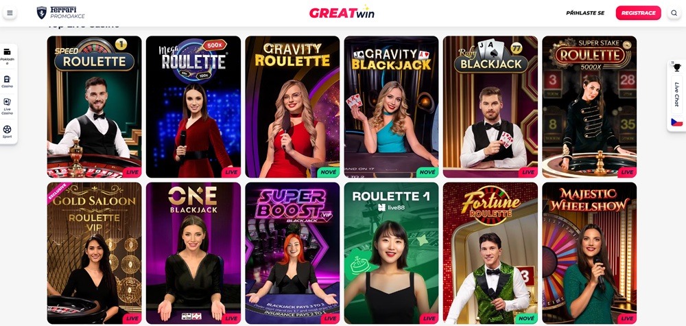 GreatWin live casino