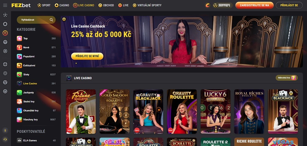 FEZbet live casino