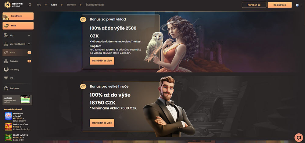National Casino no deposit bonus