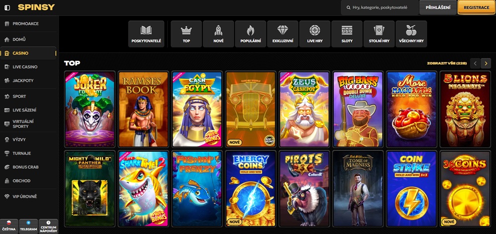 Nejlepší automaty v casinu Spinsy