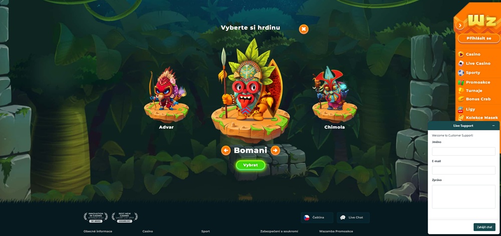 Wazamba kontakt