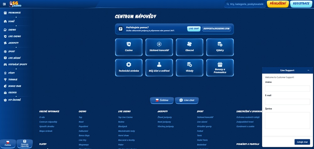 SG Casino kontakt