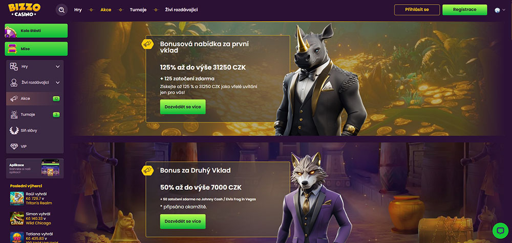 Bizzo Casino no deposit bonus