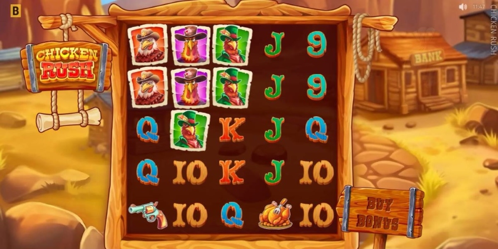 Chicken Rush je westernový slot s vysokým RTP