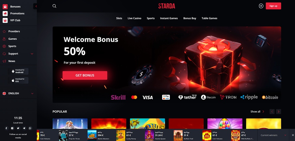 Starda mobilní aplikace a web