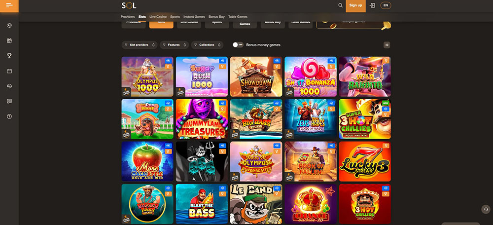 Free spins v casinu Sol Casino