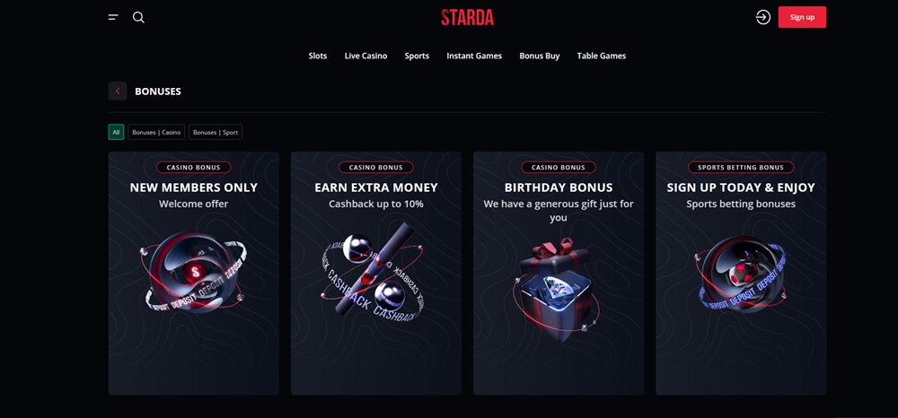 Starda casino bonus
