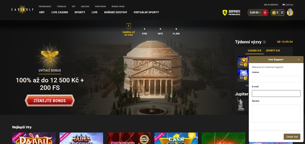 Casinoly kontakt