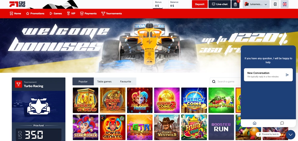 F1 Casino kontakt