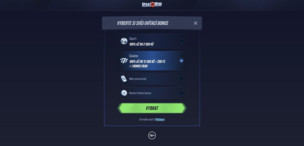 VegasHero casino registrace