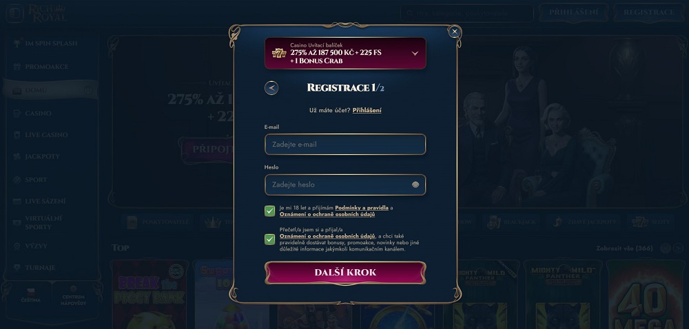 97968 RichRoyal casino registrace a login