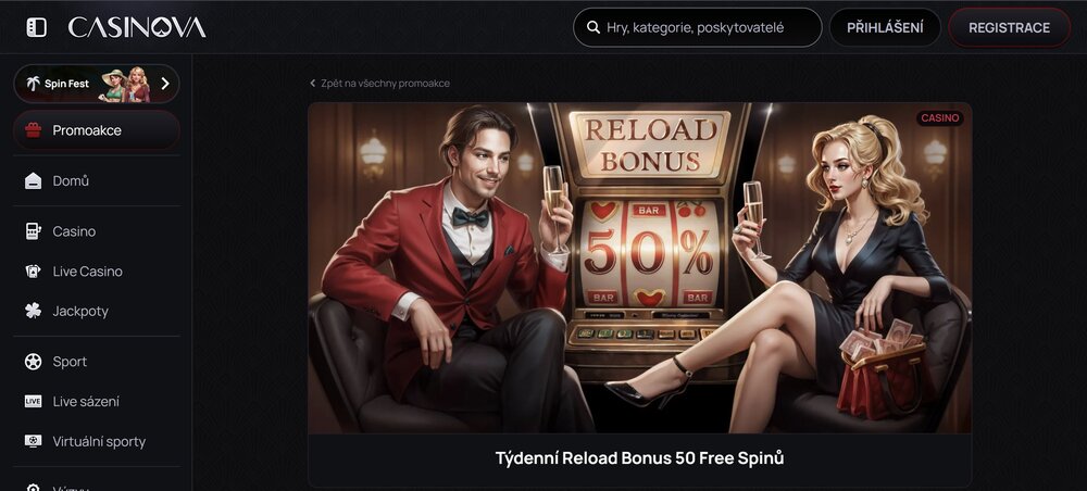 Casinova free spins