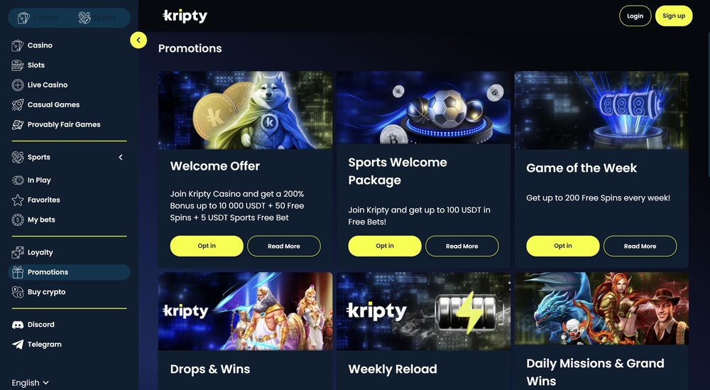 Kripty bonusy