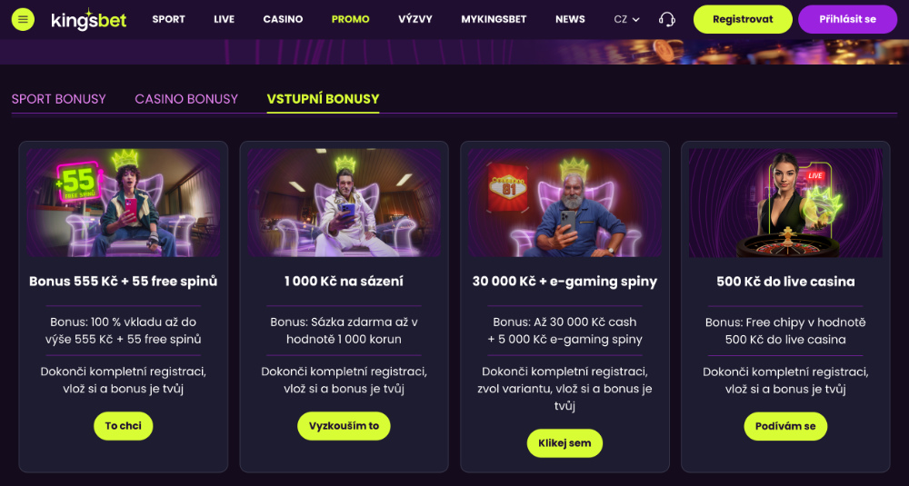 Bonusy v casinu KingsBet