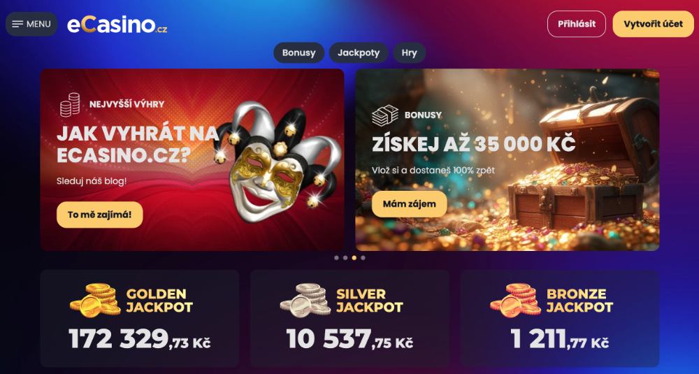 Bonusová nabídka eCasino
