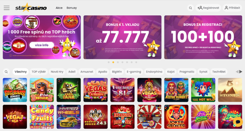 star casino úvodní
